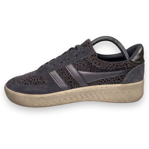 Gola Grandslam Savanna Animal Print Sneakers Grey CLB116 Women's 10 - Picture 6 of 11